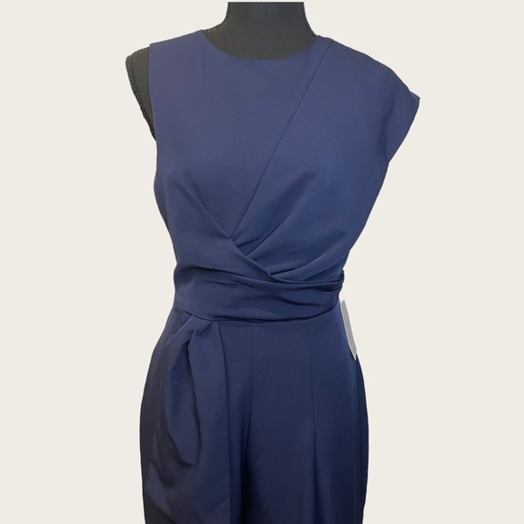 Harlyn - Asymmetrical Cropped Jumpsuit - Navy - Size S - Picture 4 of 8